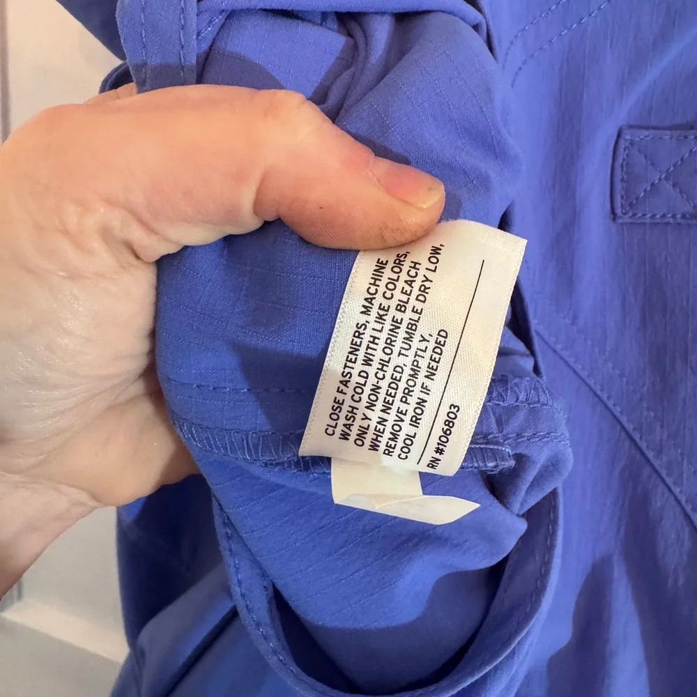 Duluth Trading Co Garden Overalls Long Bright Blue Size medium x 29 - Picture 6 of 7
